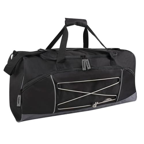 Image of 60 Litre Duffle Bag – Heavy Duty Extra Large Sports Gym Equipment Travel Duffel Bag for Men and Women (Black)