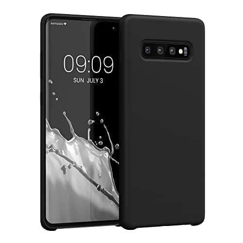 Image of kwmobile Case for Samsung Galaxy S10 Plus / S10+ Case - Soft Cover - Shockproof Silicone - Wireless Charging Black Matte