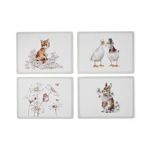 Image of Wrendale Designs Large Wildflowers Placemats Set of 4