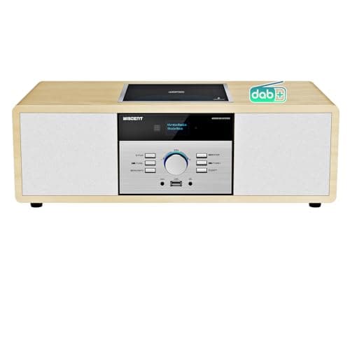 Image of DAB Radio Stereo System, Vintage Wooden Hi-Fi Music System with CD Player, Bluetooth, DAB+/FM Radio, USB/AUX Input, Remote Control, Compact Radio & Stereo