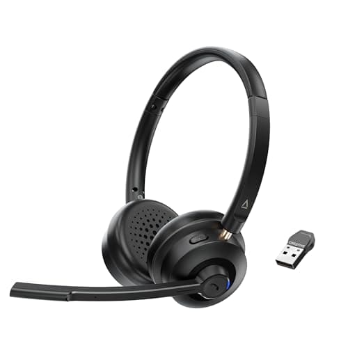 Image of Creative Chat Wireless On-ear Headset with Noise-cancelling Boom Mic, USB dongle, Playback and Calls Control, Mic Mute Button for PC/Mac/Mobile devices