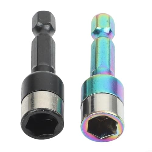 Image of 8mm Hex Socket Nut Driver Set No-Magnetic Steel Ball Sleeve Precision Socket Adapter Metal Fit 1 or 2 Pieces for DIY Mechanics Technicians Electronic Assembly Automotive Repairs(2pcs)