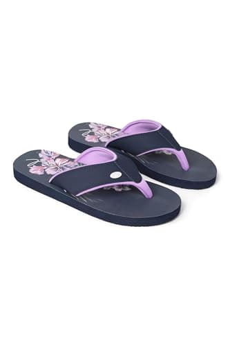 Image of Animal Swish Womens AOP Flip Flops - Slip-on, Lightweight Sandals with Soft padded upper straps - For Autumn, Winter, Beach & Outdoors Light Purple Adult Shoe Size 4