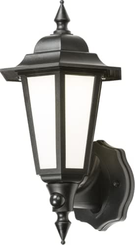 Image of 230V IP54 8W LED Wall Lantern with Daylight Sensor - Black