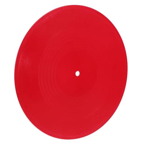 Image of Abaodam Vintage Red Vinyl Records Easy to Clean and Versatile Use Wall Decor Made of for Home Decor Or Bar Wall Art Hanging Ornament