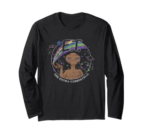 Image of E.T. The Extra-Terrestrial Space Rainbow Pride Long Sleeve T-Shirt