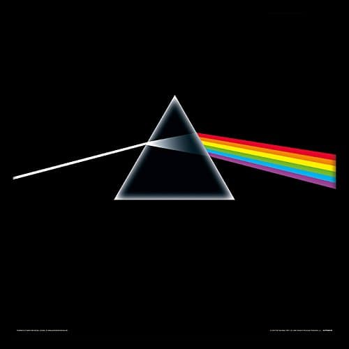 Image of PINK FLOYD Dark Side Of The Moon Framed Album Cover Print, Official Licensed Wall Art, 12 Inch Music Memorabilia, Record Sleeve Decor, Collector Gift for Fans