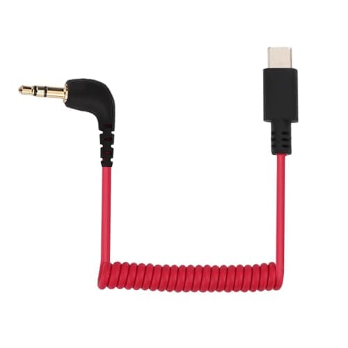 Image of PEUTIER USB C to 3.5mm TRS Microphone Adapter, for Rode Wireless GO 2 / ME/Pro Hollyland Lark M1 / M2 / MAX / 150 / M1 / MAX Duo Audio Output DAC Coiled Cable for Android iPhone 15