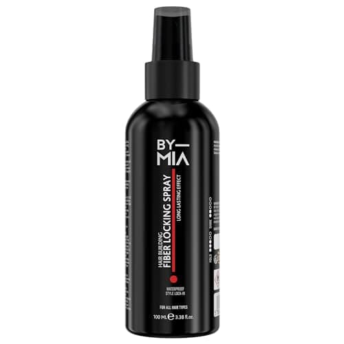 Image of BY MIA Hair Building Fiber Locking Spray 100ml – Strong Hold Finishing Spray for Hair Fibers | Long Lasting Style Lock-in & Ultra Hold | Professional Hair Thickening Accessory
