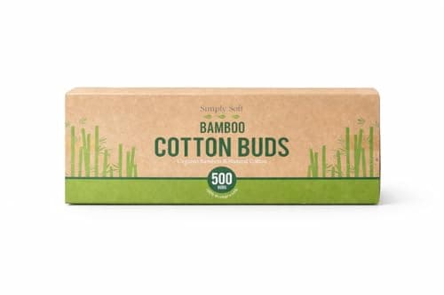 Image of Bamboo Cotton Buds 500, 500ct - Eco-Friendly, Natural Material, Cotton PAD, Versatile Usage, by Simply Soft.