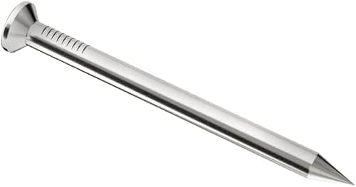 Image of 5mm x 150mm (Pack of 20) Multi Purpose Steel Zinc Nails Bright Finish Hardware Wire Common Brad and Picture Hanging Nails D12BC