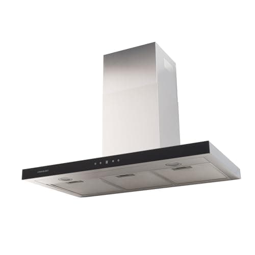 Image of Cookology LINT901SS/A++ Touch Control Cooker Hood, A++ Energy Rated, Kitchen Wall Mounted Chimney Extractor Fan, 90cm T-Shaped Box Style, 3 Speed Powerful Extraction - Stainless Steel