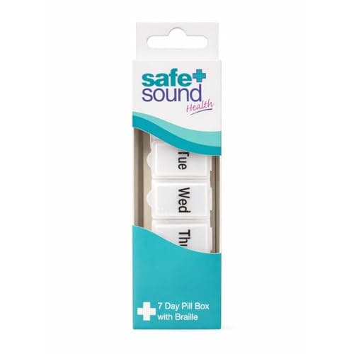 Image of Safe and Sound Mini Pocket Sized 7 Day Pill Box, Pop-open-catch lids