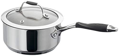 Image of Stellar James Martin Stainless Steel 16cm 1.5L Saucepan with Vented Glass Lid, Induction Ready, Oven Safe, Dishwasher Safe Fully Guaranteed