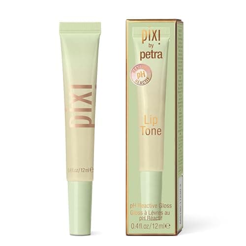 Image of Pixi Beauty LipTone pH Reactive Lip Gloss in GoldGleam | Color Changing Tinted Lip Balm with Rosehip Oil & Shea Butter | Non-Sticky Mirror-Shine Finish | 0.4 fl oz
