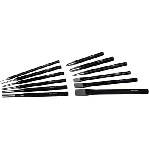 Image of Roughneck ROU31180 Chrome Vanadium Assorted Punch and Chisel Set 12 Piece