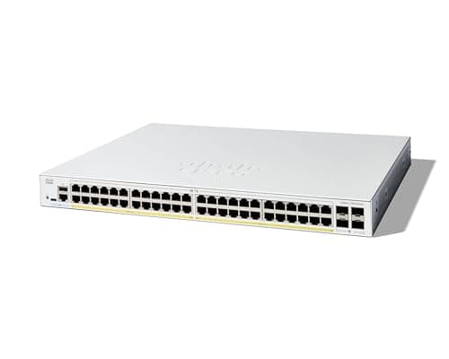 Image of Cisco Catalyst 1300-48P-4G Managed Switch, 48 Port GE, PoE, 4x1GE SFP, Limited Lifetime Protection (C1300-48P-4G)