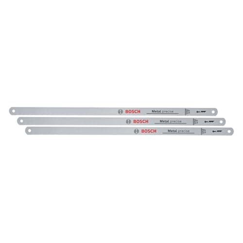 Image of Bosch Hacksaw Blades Precise 300mm 3-Piece (Accessories for Hacksaw; 24 TPI; Durable Bi-Metal Blade for Precise Cuts in Metal, Wood, Plastic, Composite Materials)