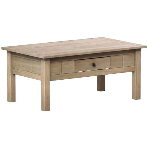 Image of Vida Designs Panama 1 Drawer Coffee Table-Oak Wax Finish