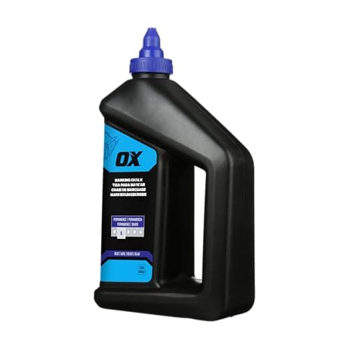 Image of OX Pro 40oz/1.1kg Standard Blue Marking Chalk - Permanence 1, Precise & Reliable Markings Ideal for Varied Surfaces, General Construction Chalk Line Refill Powder for Chalk Reels