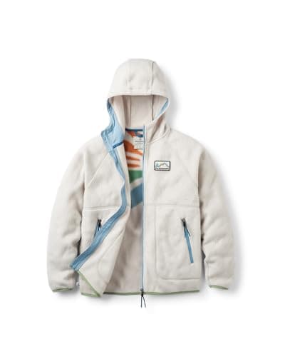 Image of Passenger Women's North Coast Full Zip Recycled Sherpa Fleece (UK, Alpha, M, Regular, Regular, Oatmeal Vista)