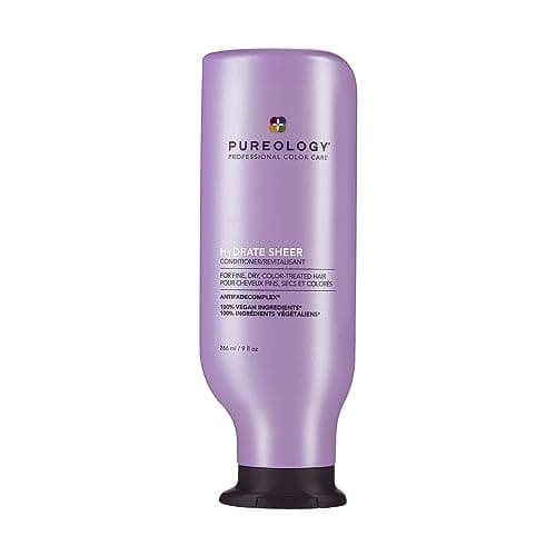Image of Pureology Hydrate Sheer Nourishing Conditioner, Lightweight, Silicone-Free, Vegan Formula for Fine, Colour-Treated Hair, 266ml