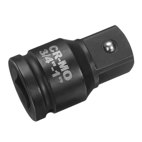 Image of sourcing map Impact Socket Adapter 3/4" Female to 1" Male Square Drive Increaser Standard SAE CR-MO Steel Converter Impact Driver Ratchet Wrench Breaker Bar Conversion, Black