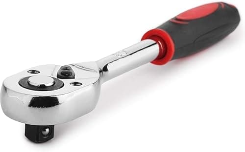 Image of AJinacious 1/4 Inch Ratchet Wrench, 24-Tooth Quick-Release Ratchet Wrench, Reversible, Chrome Alloy Made, Drive Extendable Ratchet with Cushion Handle for Furniture Auto Car Repair
