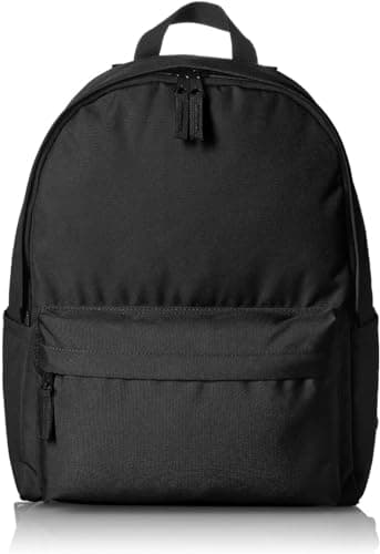 Image of Amazon Basics, Classic/Casual/School Backpack, Black, 1-Pack