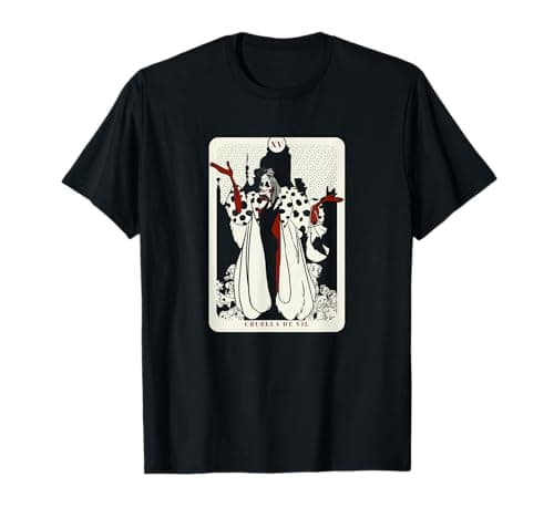 Image of Disney 101 Dalmatians Cruella De Vil Tarot Card T-Shirt