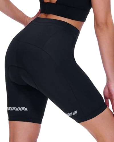 Image of Sportneer Padded Cycling Shorts Women Cycling Shorts Women Cycle Shorts Womens 4D Padded Bicycle Cycling Underwear Shorts w/Anti-Slip Design, Breathable & Adsorbent