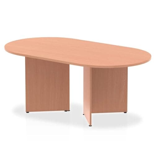 Image of OPO Impulse Freestanding 1800/2400mm Rectangular Boardroom Table Distinctive Arrowhead Legs | Sturdy Build Weather & Heat Resistant Melamine Finish Table Beech 1800