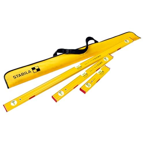 Image of STABILA PRO SET 80 ASM Spirit Level Set, Includes: 48, 24, and 12 Inch Levels Plus Carrying Case, Cat. Number 29940