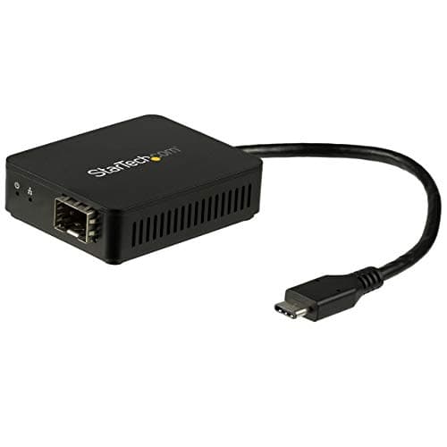 Image of StarTech.com USB C to Fiber Optic Converter - Open SFP - 1000BASE-SX/LX - Windows/Mac/Linux - USB Ethernet Adapter - USB Network Adapter (US1GC30SFP)