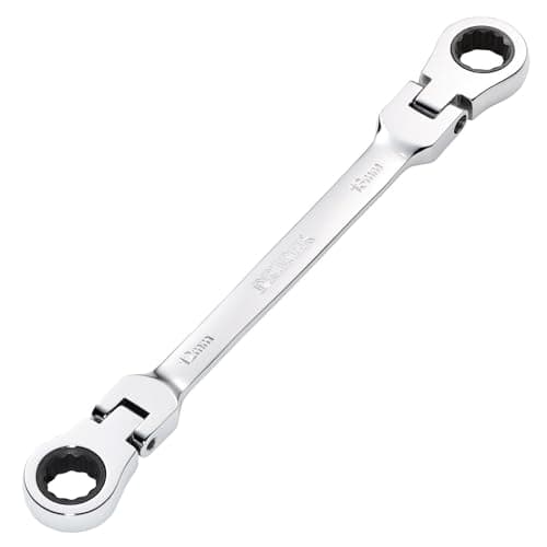 Image of Draper 27746 HI-TORQ Metric Flexible Head Double Ring Ratchet Spanner, 12 x 13mm