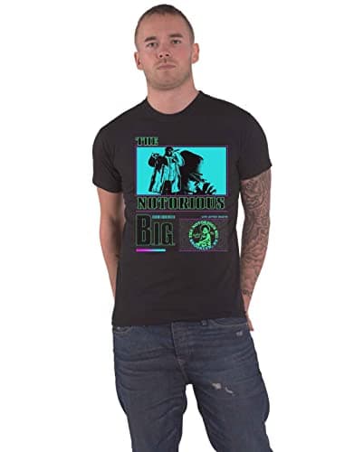 Image of Biggie Smalls T Shirt Life After Death Neon Logo Official Mens Black M
