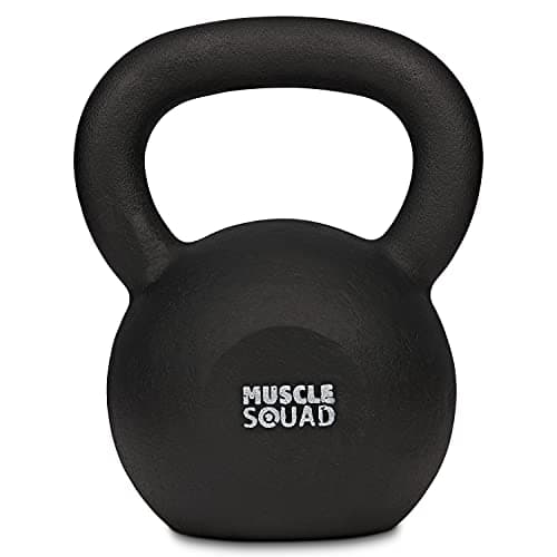 Image of MuscleSquad Cast Iron Kettlebell 24kg - Kettlebell Weights Workout Equipment For Home Or Gym Use…