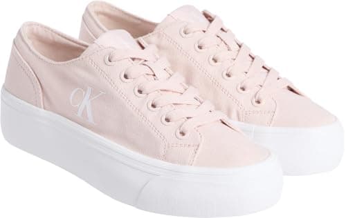 Image of Calvin Klein CK Jeans Women Vulc Flatform Low CV MG YW0YW01763 Low Top, Pink, 7.5 UK