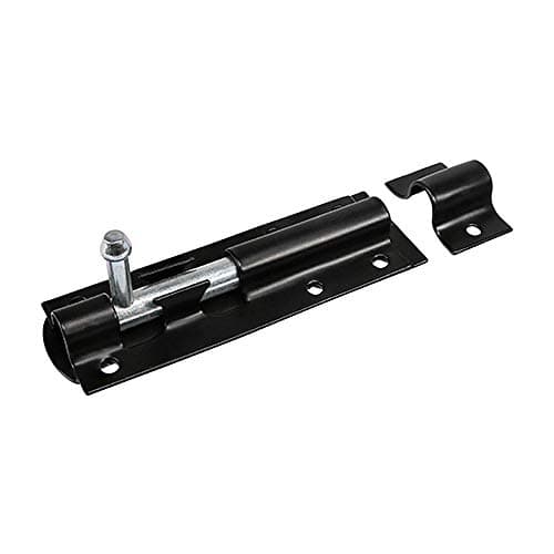 Image of TIMCO Straight Tower Bolt - Black - 4" - Great for securing Flush Fitting Gates and shed Doors in a Closed Position, Adding Increased Security - One Bolt in a Pack.