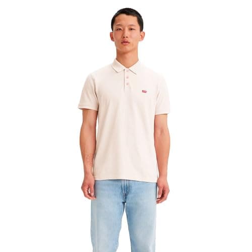 Image of Levi's Men's Housemark Polo Shirt, Chesthit Logo, Crystal Pink, M
