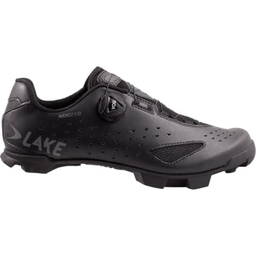 Image of Lake Mx219 Wide Cycling Shoe - Men's, Black/Grey, 6.5 UK