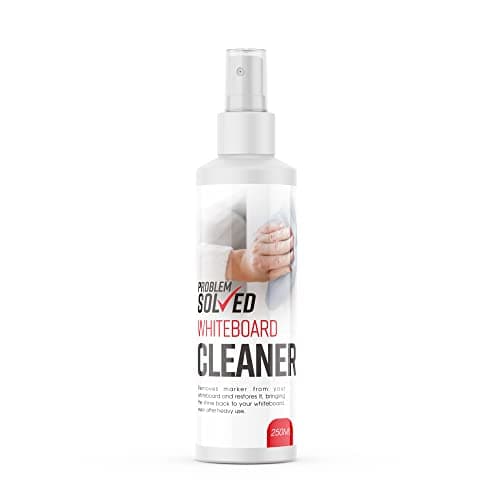 Image of Problem Solved - Whiteboard Cleaner Spray Dry Erase Liquid | Drywipe Boards Cleaner Ideal for Schools, Office and Classrooms - 250 ml