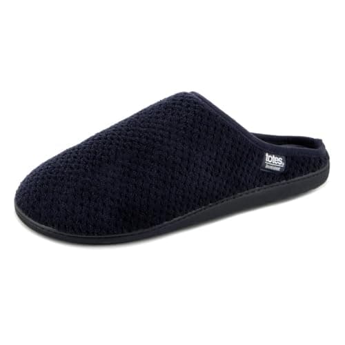 Image of Isotoner® Mens Swept Back Popcorn Mule Slipper