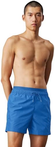 Image of Calvin Klein Men’s Medium Double Drawstring Swim Shorts, Blue (Patch of Blue), M