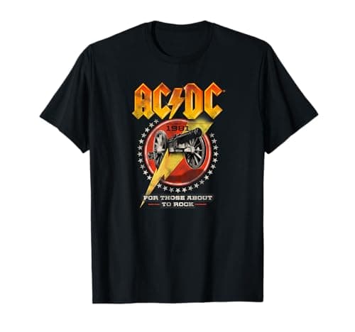 Image of Official AC/DC For Those About To Rock 1981 Rock Band Music T-Shirt