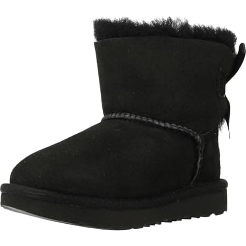 Image of UGG Unisex Kids Mini Bailey Bow Ii Classic Boot, Black, 5 UK Child