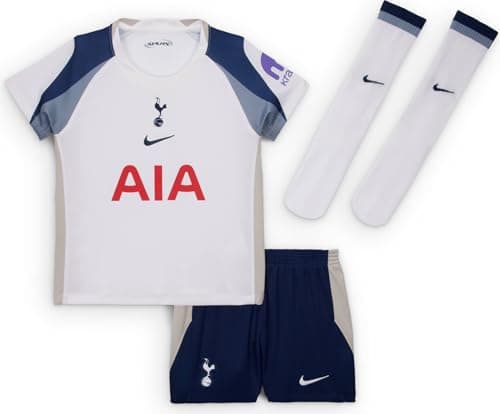Image of Tottenham Hotspur 2025/26 Stadium Home 3-Piece Nike Replica Football Jersey Set for Younger Kids, White/Binary Blue/Light Iron Ore, HJ5628-101, XL