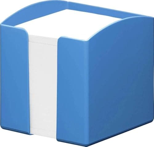 Image of Durable Eco-Friendly Note Box - Includes 800 Sheets of Recycled Paper - Blue Angel Certified - Desktop Note Pad Holder - Blue