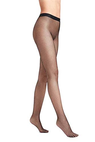 Image of Wolford Women's Fishnet Twenties Tights, Women's Stockings, Transparent, 7005 Black, Medium (M), 7005 Black, M