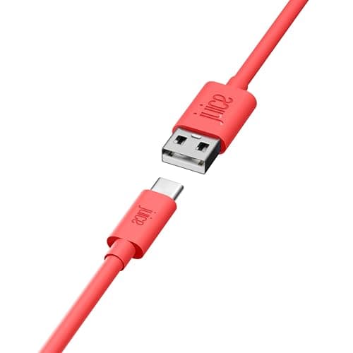 Image of Juice USB Type C 1m Charger and Sync Cable for Samsung Galaxy S20, S10, S9, S8, S20 Plus, Huawei P30, P20, Sony, Google Pixel 6, Apple Ipad 2020, Pro 2020, Air 2020 - Coral